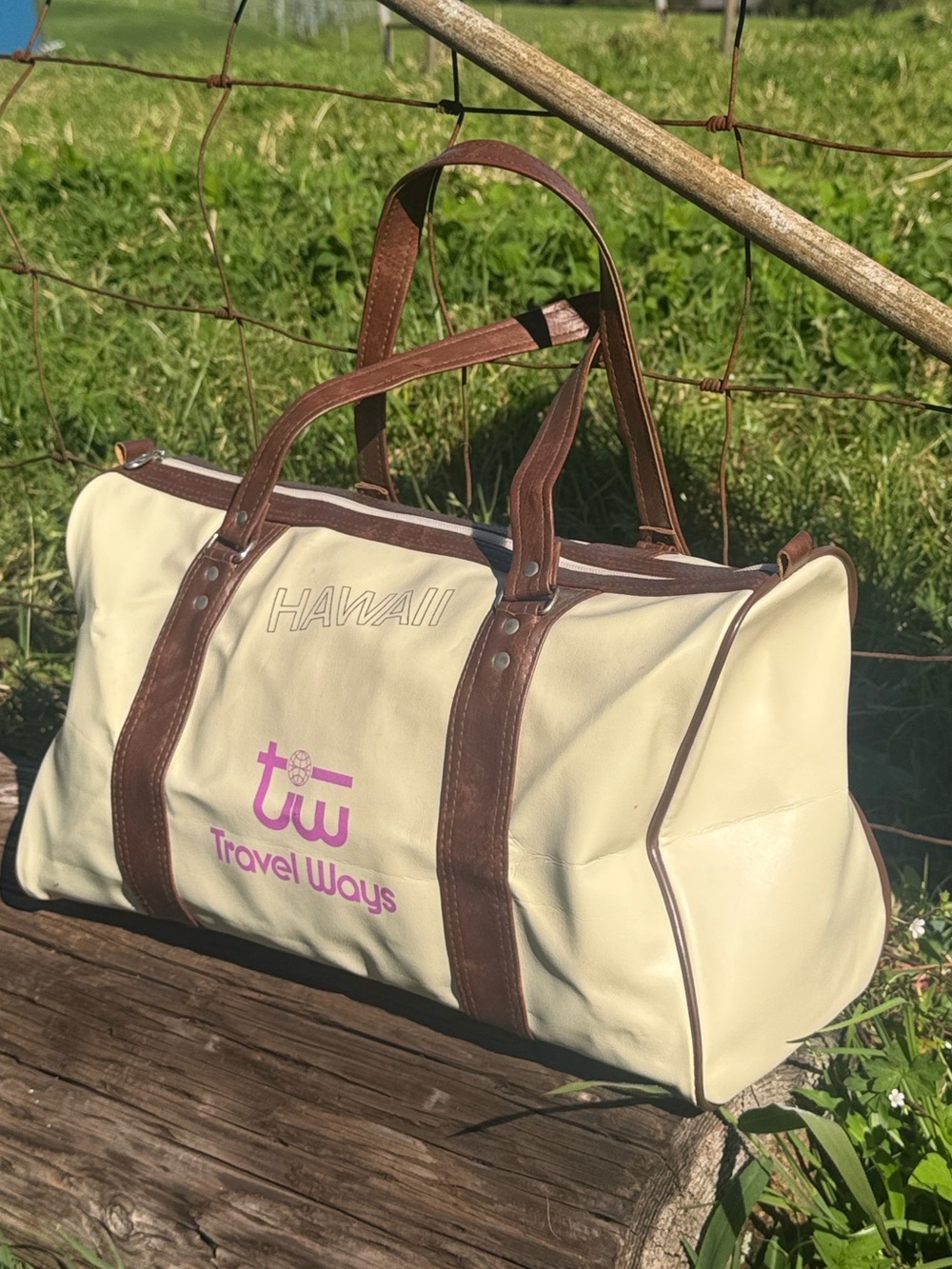 Vintage Hawaii TW Travel Ways Duffle Bag - Picture 2 of 6